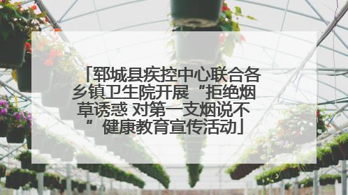 郓城县疾控中心联合各乡镇卫生院开展“拒绝烟草诱惑 对第一支烟说不”健康教育宣传活动