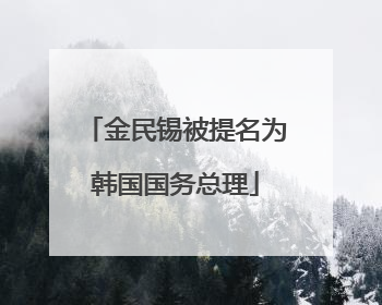 金民锡被提名为韩国国务总理