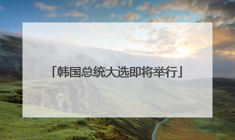 韩国总统大选即将举行