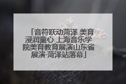 音符跃动菏泽 美育浸润童心 上海音乐学院美育教育展演山东省展演·菏泽站落幕