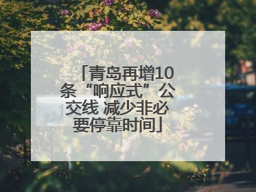 青岛再增10条“响应式”公交线 减少非必要停靠时间