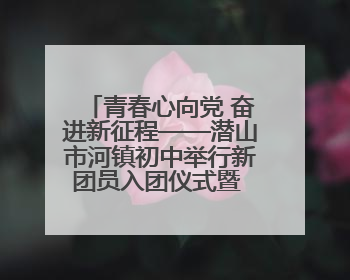 青春心向党 奋进新征程——潜山市河镇初中举行新团员入团仪式暨 2025年度团员大会