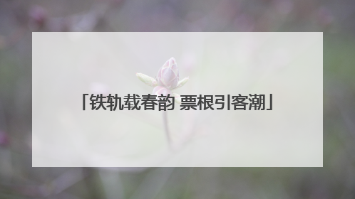 铁轨载春韵 票根引客潮
