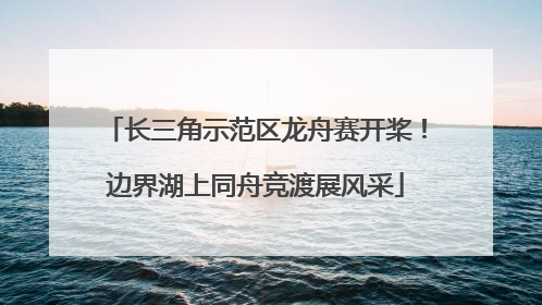 长三角示范区龙舟赛开桨！边界湖上同舟竞渡展风采