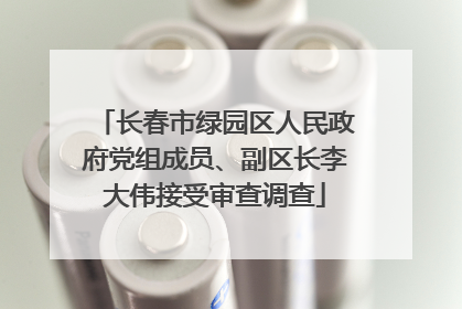 长春市绿园区人民政府党组成员、副区长李大伟接受审查调查