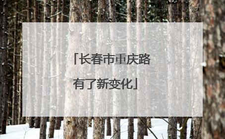 长春市重庆路有了新变化
