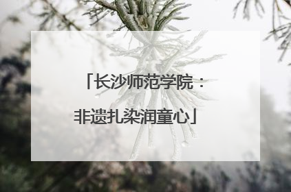 长沙师范学院：非遗扎染润童心