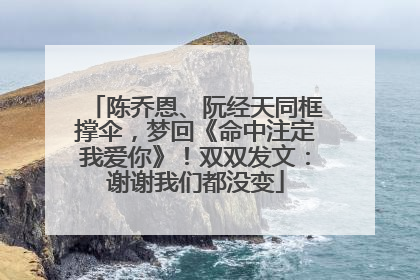 陈乔恩、阮经天同框撑伞，梦回《命中注定我爱你》！双双发文：谢谢我们都没变