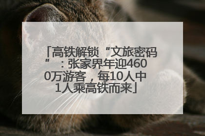 高铁解锁“文旅密码”：张家界年迎4600万游客，每10人中1人乘高铁而来