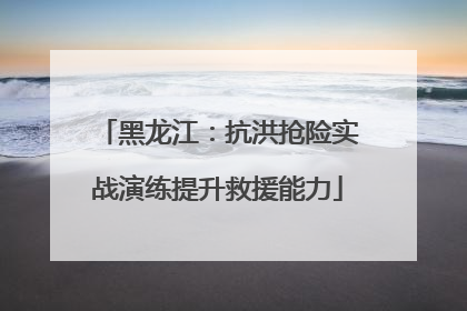 黑龙江：抗洪抢险实战演练提升救援能力