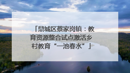 鼎城区蔡家岗镇：教育资源整合试点激活乡村教育“一池春水”