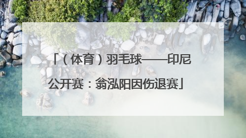 （体育）羽毛球——印尼公开赛：翁泓阳因伤退赛