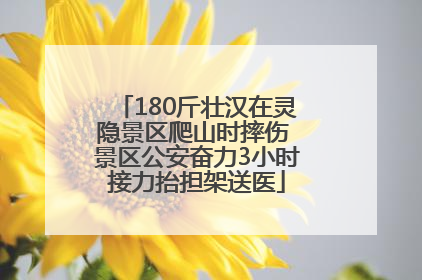 180斤壮汉在灵隐景区爬山时摔伤 景区公安奋力3小时接力抬担架送医