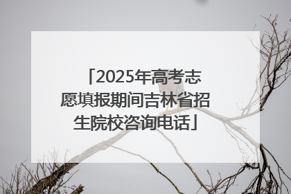 2025年高考志愿填报期间吉林省招生院校咨询电话