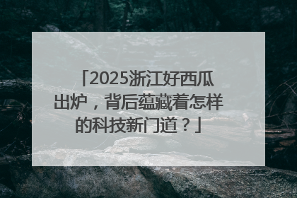 2025浙江好西瓜出炉，背后蕴藏着怎样的科技新门道？