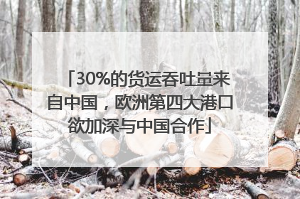 30%的货运吞吐量来自中国，欧洲第四大港口欲加深与中国合作
