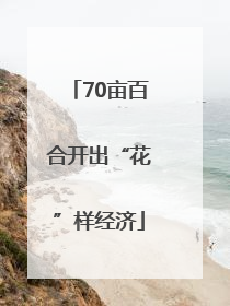 70亩百合开出“花”样经济