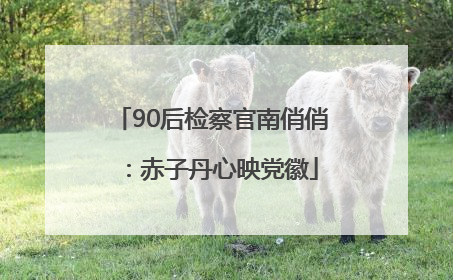 90后检察官南俏俏：赤子丹心映党徽
